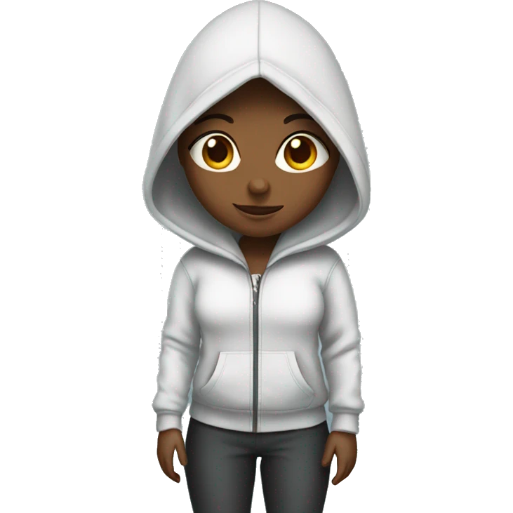 Girl in a hoodie and pants emoji
