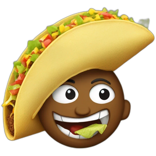 Mèxican eating taco emoji