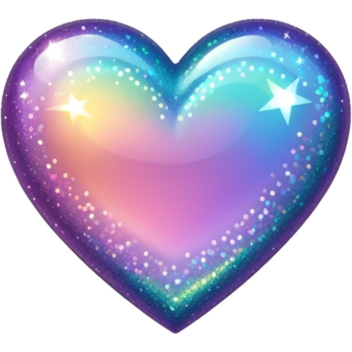 Glitter heart emoji