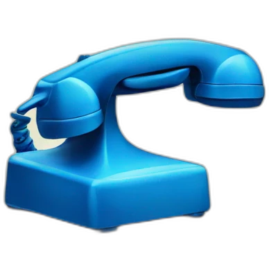Blue phone emoji