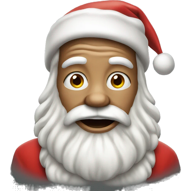 Hyperrealistic santa emoji
