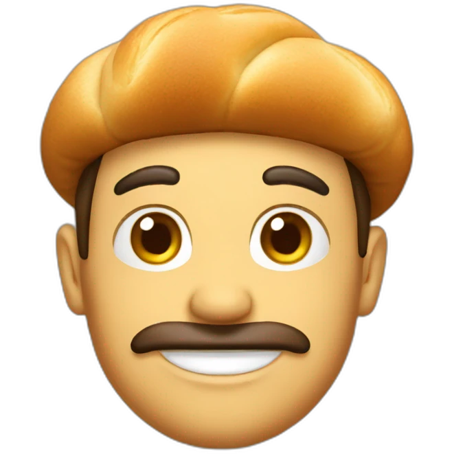 man with brioche hat emoji