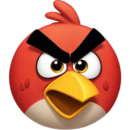 Angry bird emoji