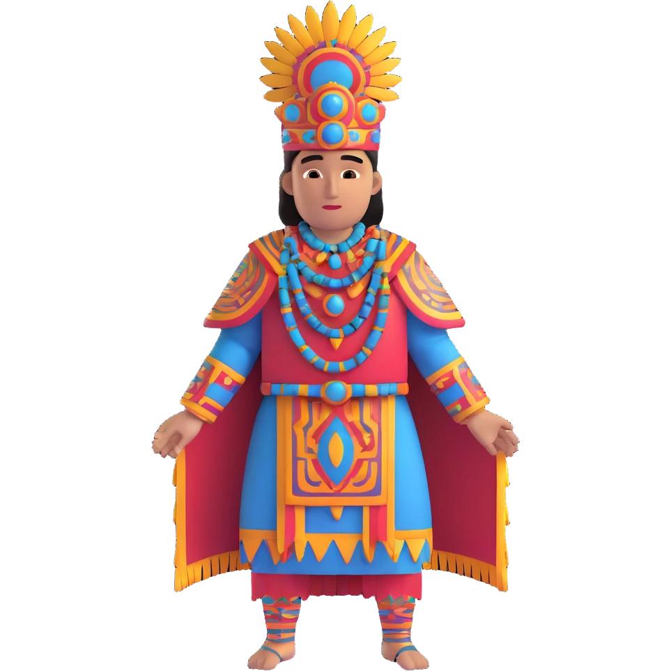 Toltec noble person with elaborate ceremonial outfit emoji