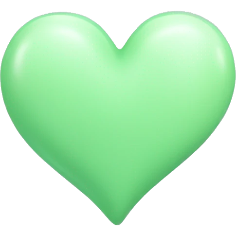 Pastel green heart emoji