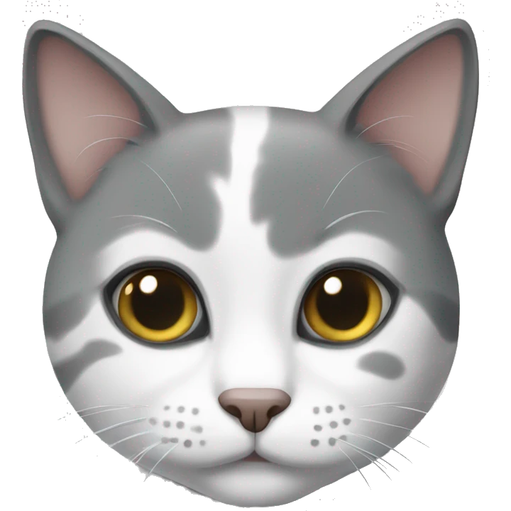 Grey and White cat emoji