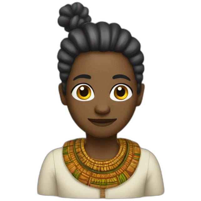 Écureuil avec une tenue africaine traditionnel emoji