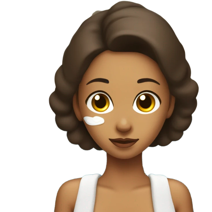 Girl relaxing in spa emoji