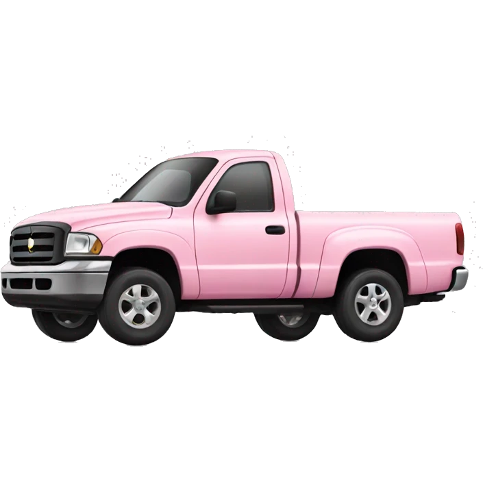 light pink pickup truck  emoji