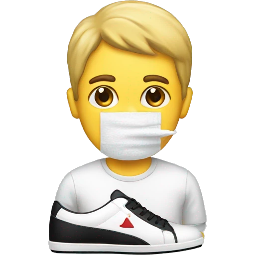 a person with tp on the shoe emoji