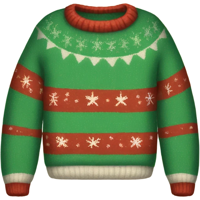 A cute and cozy sweater Christmas  emoji