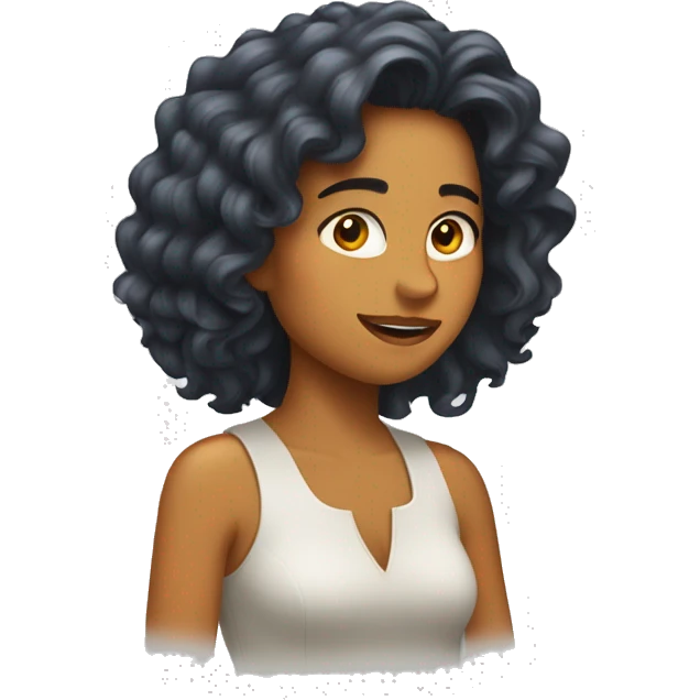 chica pelirroja con el pelo afr emoji
