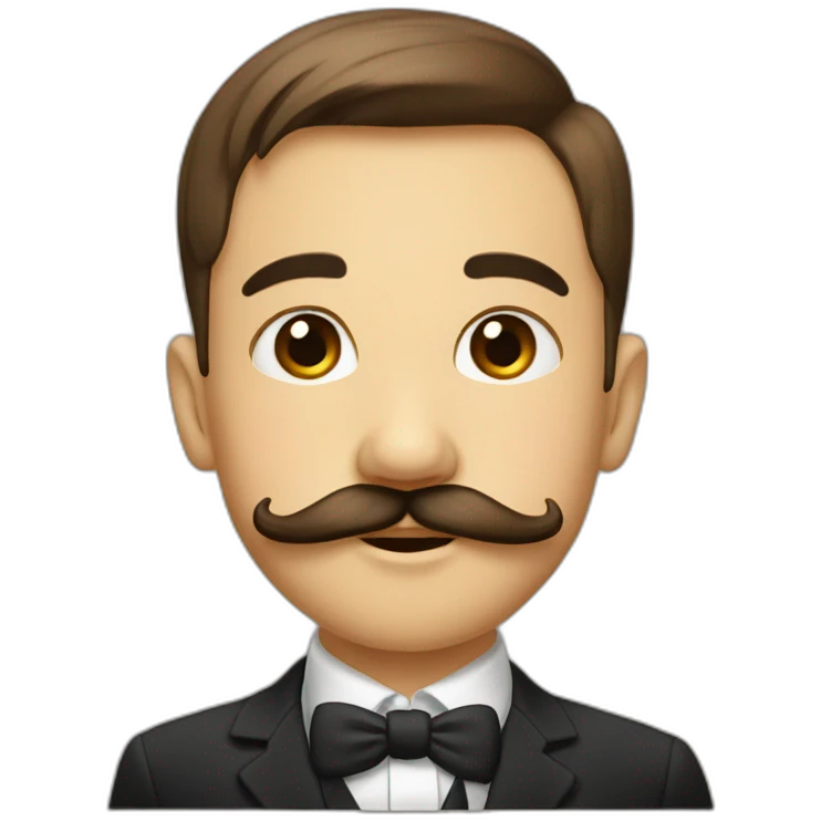 Bébé avec moustache emoji