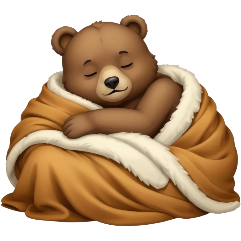 Bear under offwhite blacket emoji