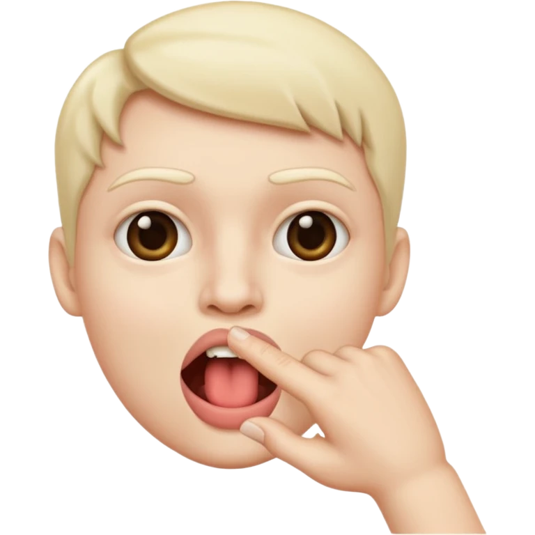 Dedo en la boca  emoji
