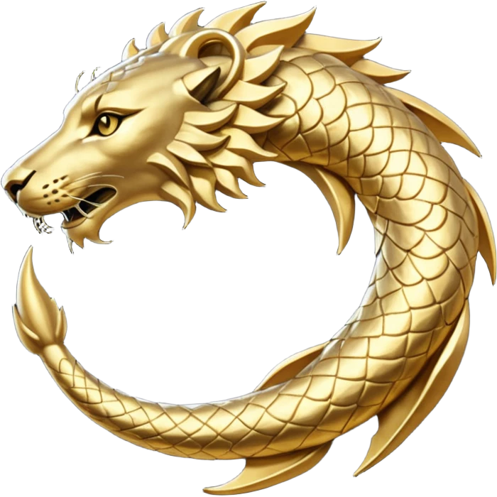Elder Scrolls Online Lioneating its tail Ouroboro emoji