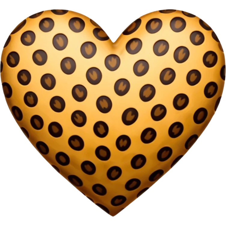 leopard print heart emoji
