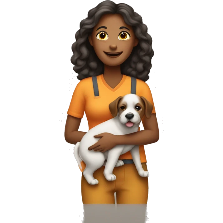 mom with 2 kids and a dog and a full time job emoji