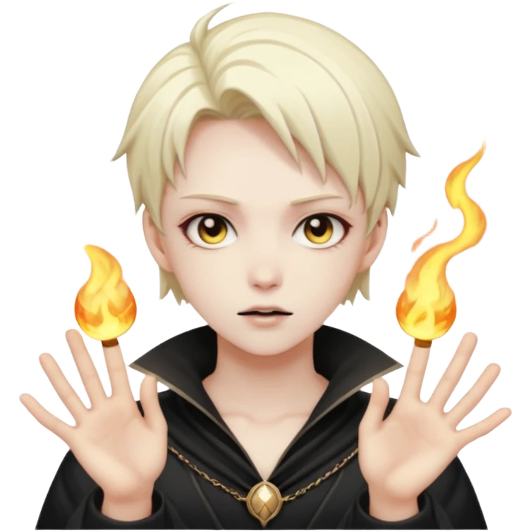 Stylish scary and anime style with magic emoji