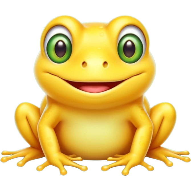Yellow frog create a emoji emoji