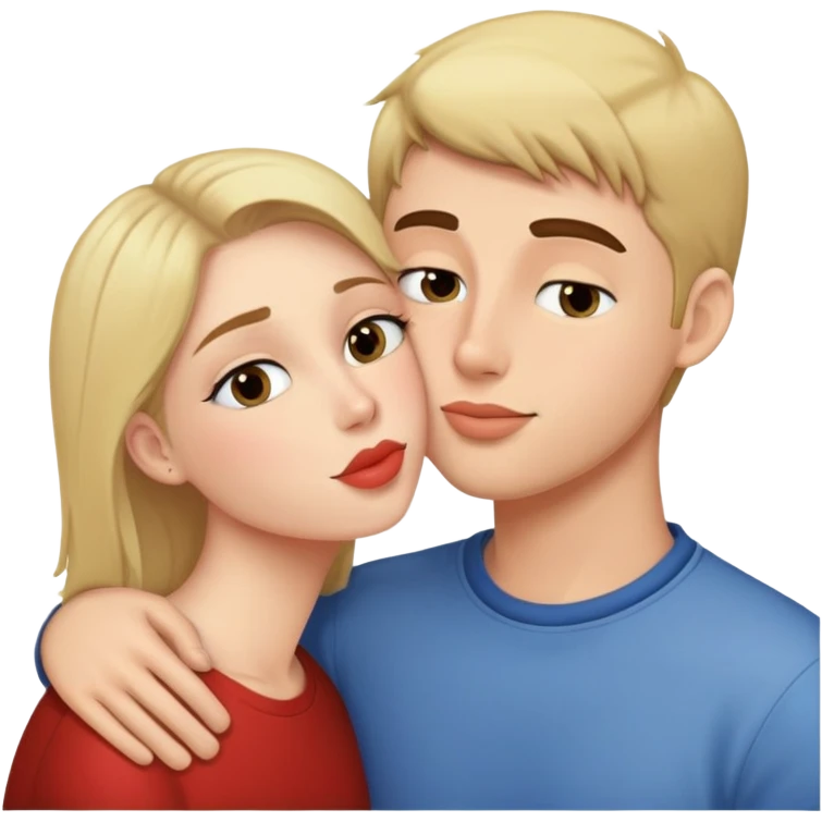 Kissing my boyfriend on the cheek  emoji