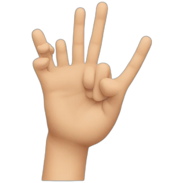 Someone to show 3 fingers emoji