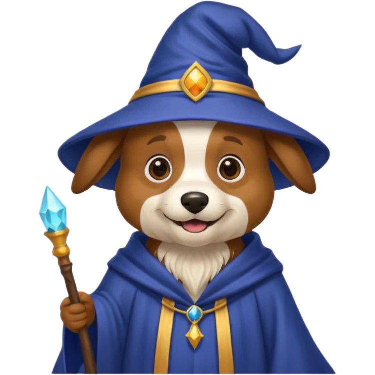Dog wizard emoji