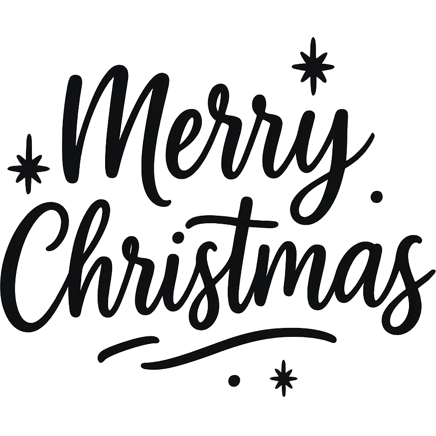 Merry christmas text, remove background emoji