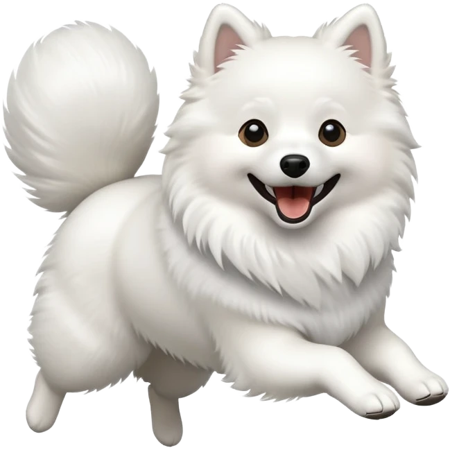 American eskimo jumping emoji