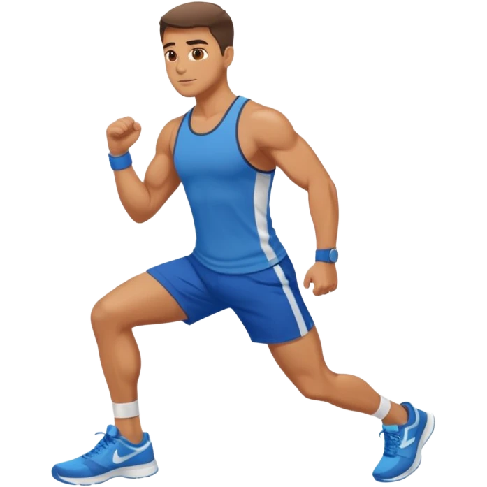 man doing lunges emoji