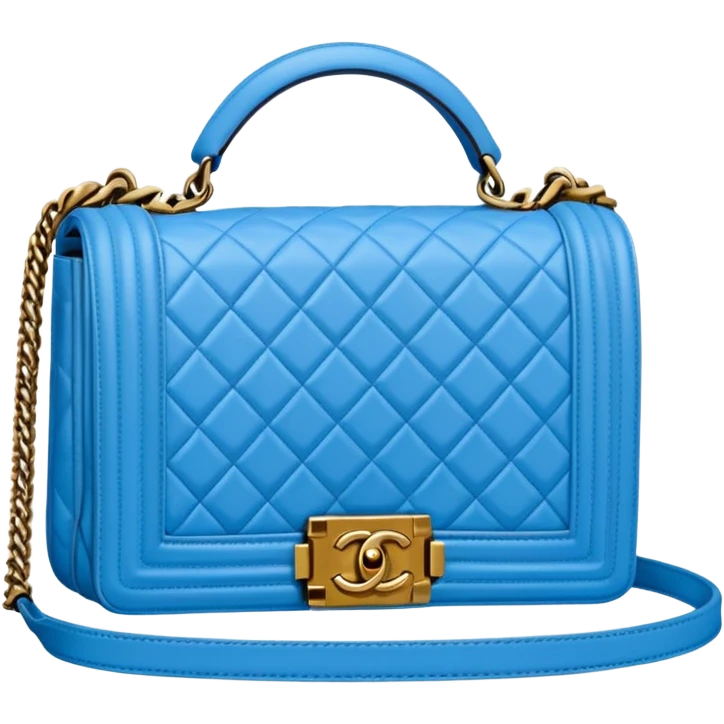 chanel le boy sky blue bag emoji