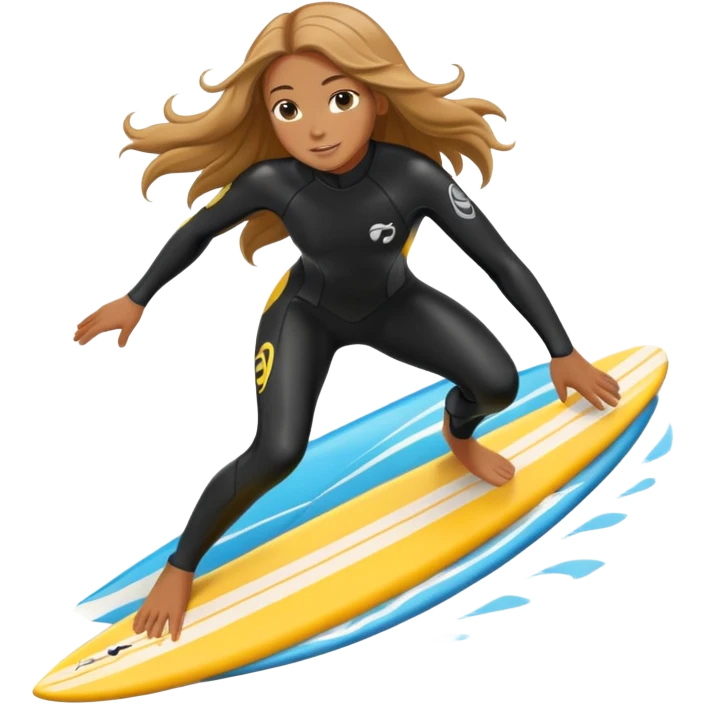 Surfer female surfing  emoji