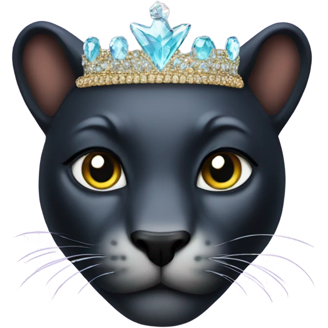 Panther wearing a tiara emoji