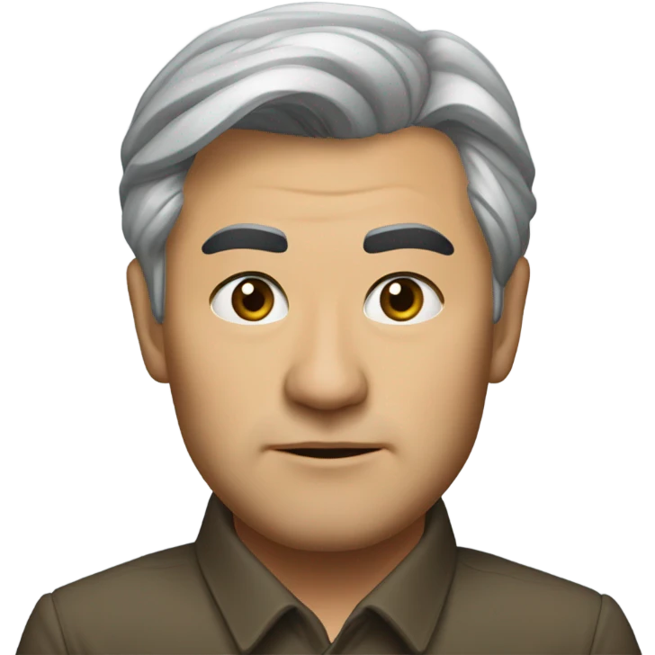 Kassym-Jomart Tokayev photorealistic serious emoji