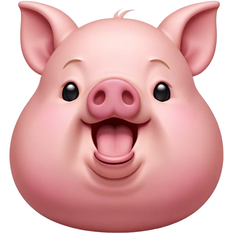 Cinematic Cute Yawning Pig Portrait Emoji, Head tilted slightly with a dramatic, wide-open yawn, showcasing a soft, smooth rosy-pink hide with droopy ears, round beady eyes barely open in drowsy contentment, Simplified yet irresistibly adorable features, highly detailed, glowing with a soft, cozy glow, high shine, relaxed yet expressive, stylized with a touch of whimsical charm, bright and endearing, soft glowing outline, capturing the essence of a sleepy yet affectionate pig, so drowsy it feels like it could stretch out of the screen and curl up for a nap! emoji