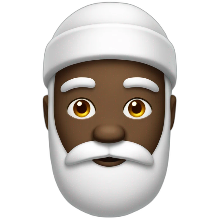 Black Santa look of disapproval emoji