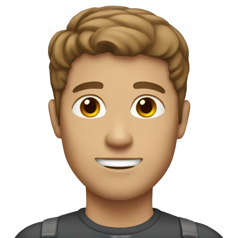 White male brown hair emoji