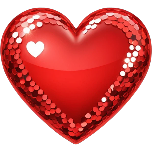 heart with a sparkling sequin fill emoji