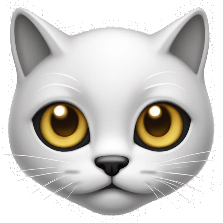 gato blanco con manchas negras guiñando un ojo emoji