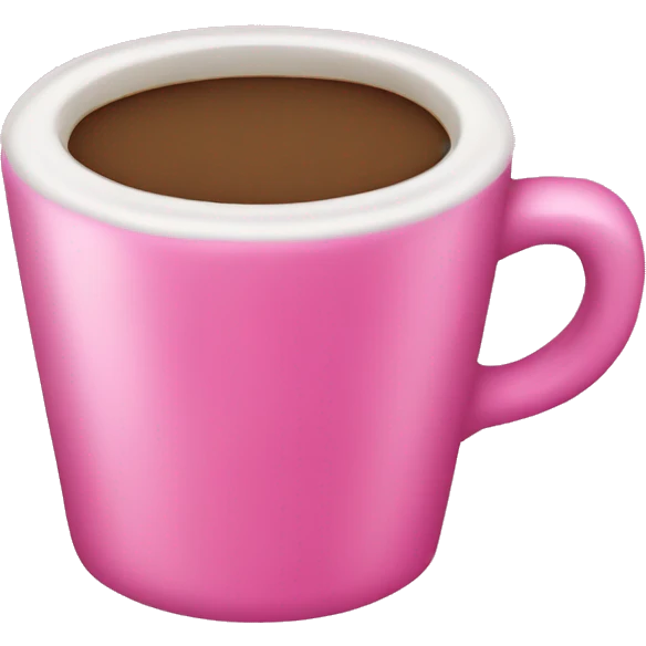 Pink coffee emoji