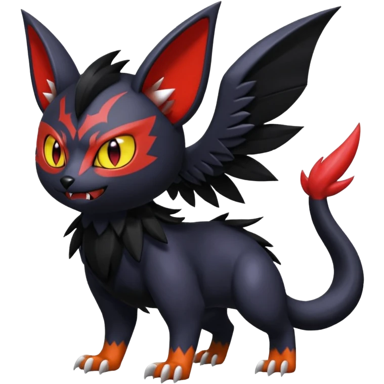 Noibat-Nargacuga-Litten-Torracat-fusion-Fakemon-Pokémon-creature  emoji