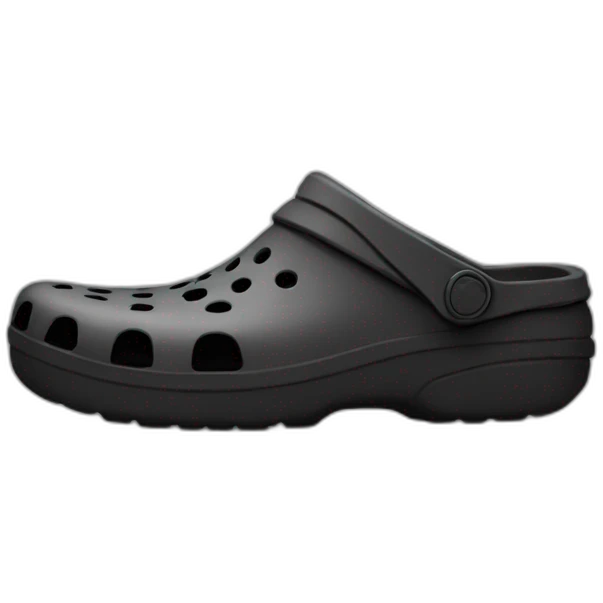 Crocs noir emoji