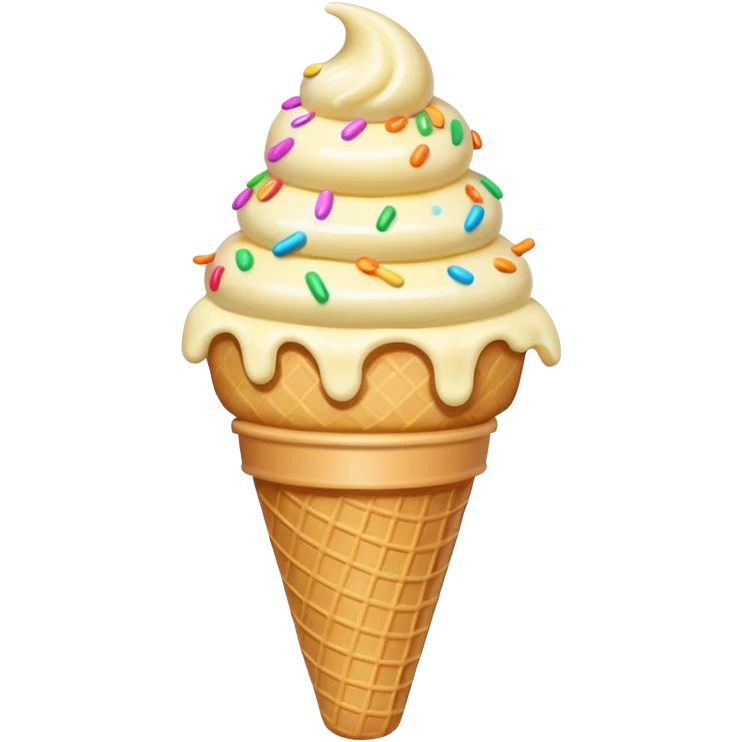 Summer ice cream in cone emoji
