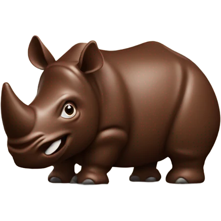 Chocolate eating a rhino emoji
