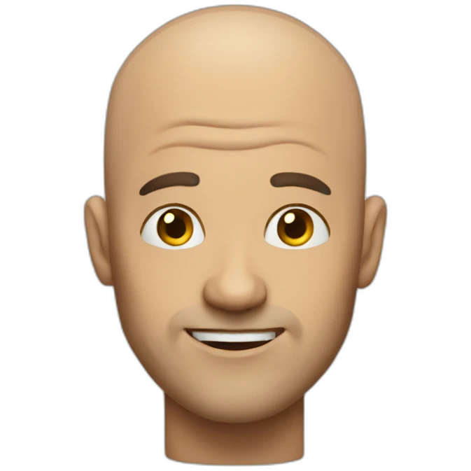 bald crazy man emoji