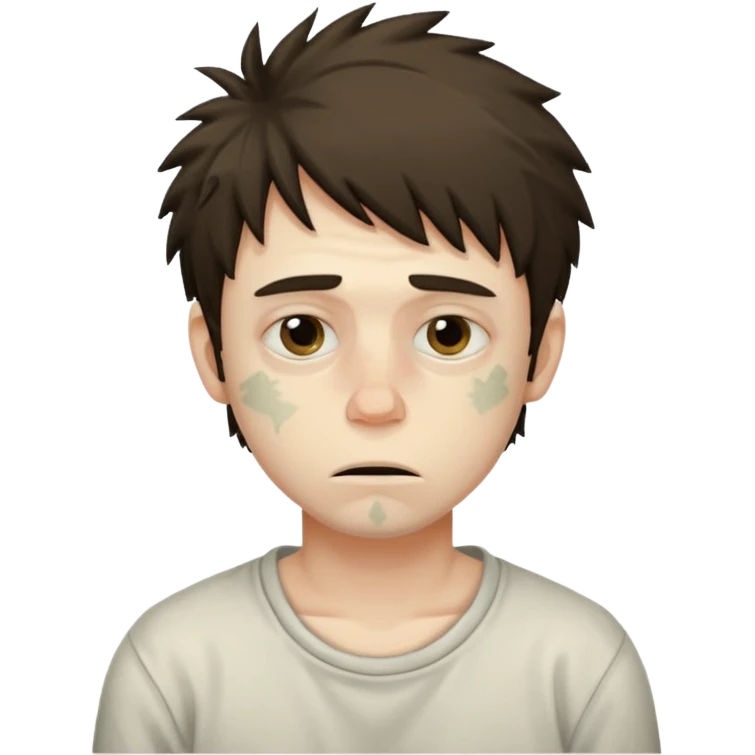 drug addicted boy tired rough scruffy emoji