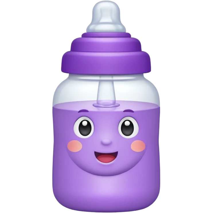 baby bottle white and purple emoji