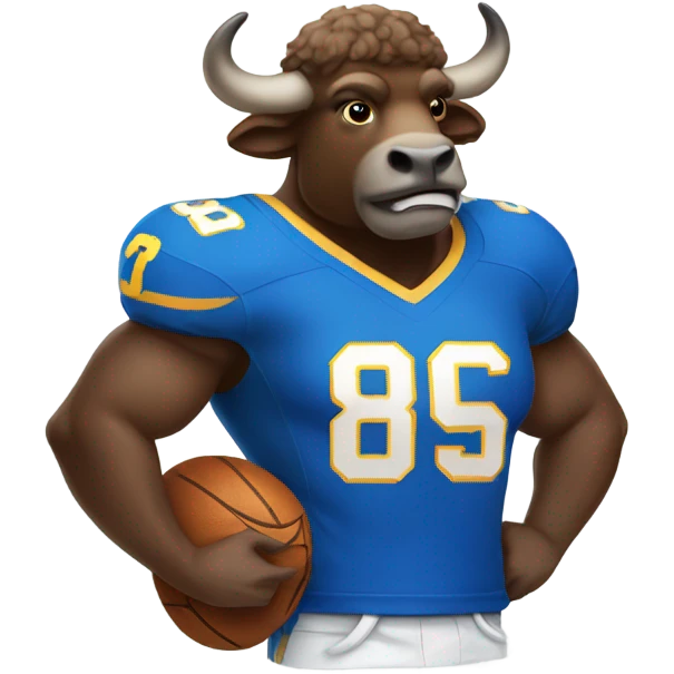 Buffalo wearing blue jersey emoji