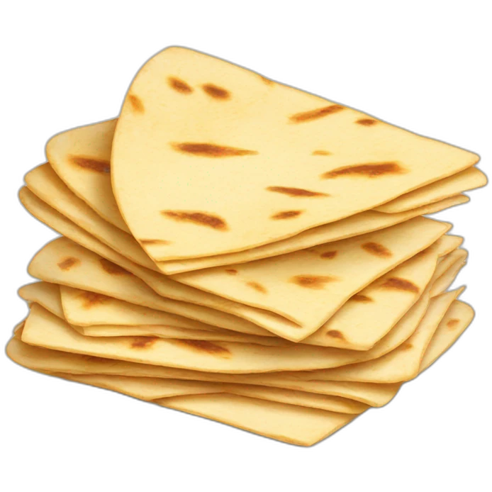 Small Stack of tortillas with some grill marks emoji