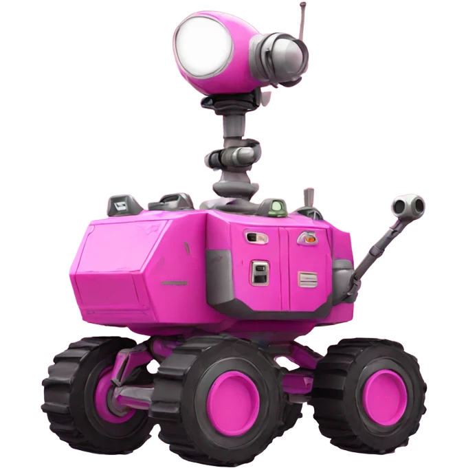 moon rover in strong pink color emoji